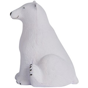 Sitting Polar Bear Squeezies® Stress Reliever