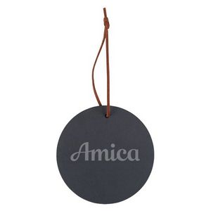 Slate Round Ornament