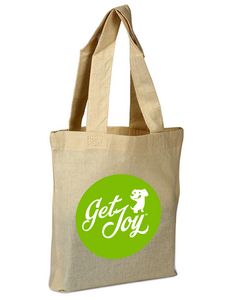 Small Cotton Tote with Mini Gusset - Natural