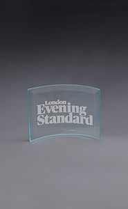 Small Curved Jade Crystal Prisma Award