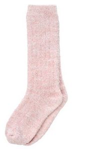 Socks - Heathered - Kash-loungeâ„¢ - Blush / White - OS
