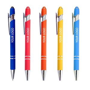 Soft- Touch Pen With Stylus MOQ 100PCS