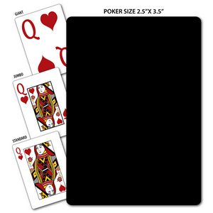 Solid Back Black Poker Size Playing Cards