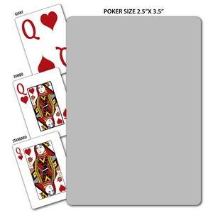 Solid Back Gray Poker Size Playing Cards