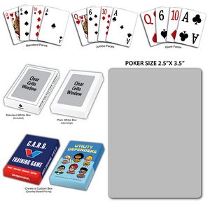 Solid Back Gray Poker Size Playing Cards