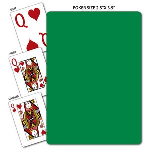 Solid Back Green Poker Size Playing Cards