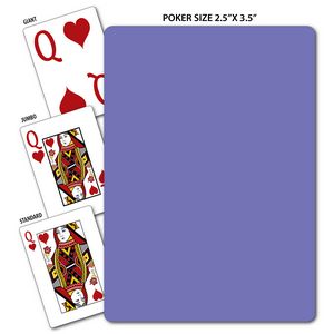 Solid Back Lavender Poker Size Playing Cards