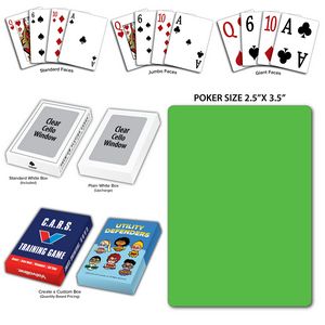 Solid Back Lime Poker Size Playing Cards