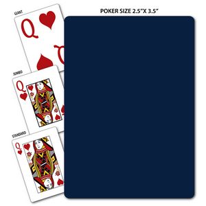 Solid Back Navy Poker Size Playing Cards