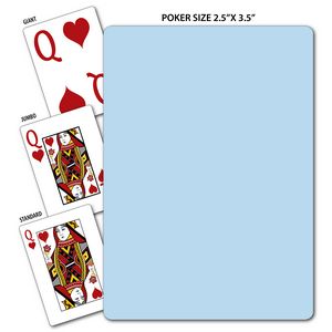 Solid Back Powder Blue Poker Size Playing Cards