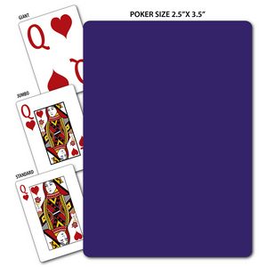 Solid Back Purple Poker Size Playing Cards