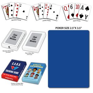 Solid Back Royal Poker Size Playing Cards