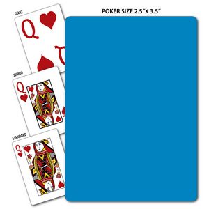 Solid Back Sky Blue Poker Size Playing Cards