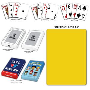 Solid Back Yellow Poker Size Playing Cards