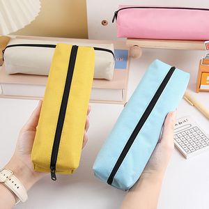 Solid Color Oxford Cloth Portable Pencil Case