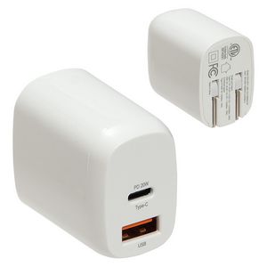 Sonic 20W Fast USB-C PD Charger with Dual Outputs
