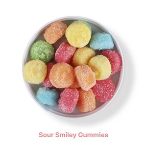 Sour Smiley Gummies: Large Jar