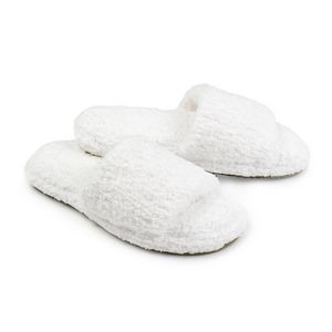 Spa Slippers - Solid - Chenilla Classicâ„¢ - White - L/XL
