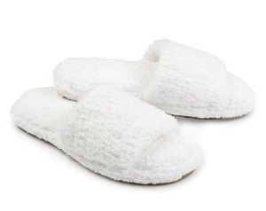 Spa Slippers - Solid - Chenilla Classicâ„¢ - White - S/M