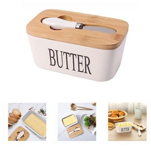 Spacious Ceramic Butter Case w/Lid