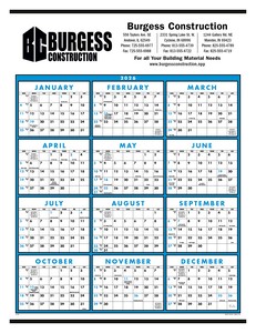 Span-A-Year Non-Laminated Calendar
