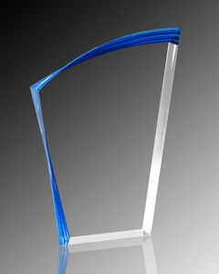 Spectrum Blue Vertex Award (8"x5 1/2"x1 1/4")