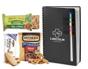 Spiral Notebook with Snacks