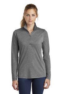 Sport-Tek Women's PosiCharge Tri-Blend Wicking 1/4-Zip Pullover.