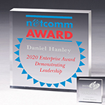 Square Acrylic Paperweight - 4" x 4" x 3/4"