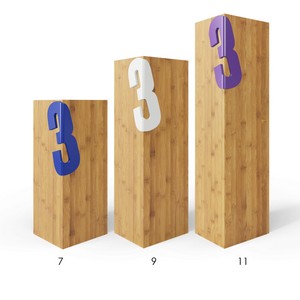 Square Bamboo Award 7" Letter