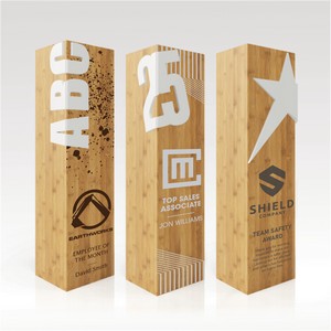 Square Bamboo Award 7" Number