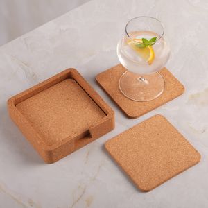 Square Cork Coaster Set