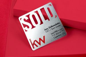 Square Metal Business Cards