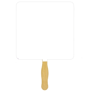 Square Sandwiched Hand Fan (2 Side/ Four Color Process Imprint)