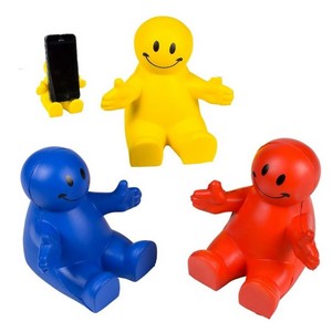Squeezable Smile Face Guy Phone Holders