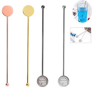Stainless Steel Drink Stirrer w/Round Top