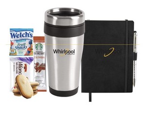 Stainless Tumbler with Journal and Snacks