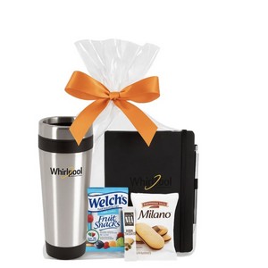 Stainless Tumbler with Journal and Snacks