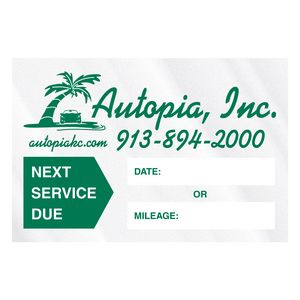 Static Service Stickers | Rectangle | 1 1/2" x 2 1/4"