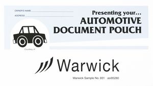 Stock Auto Document Pouch