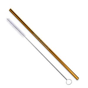 Straight Stainless Steel Straws: Set of 2" Gold and/or Copper