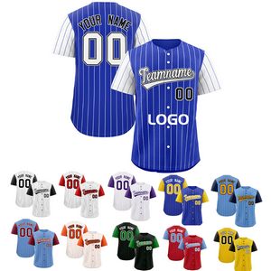 Stripe Baseball Jersey Button