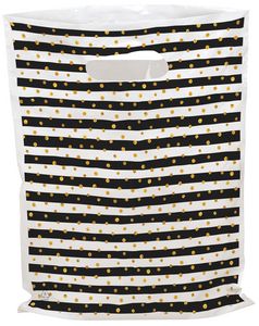 Stripes and Dots Predesigned Plastic Bag (6" x 9")