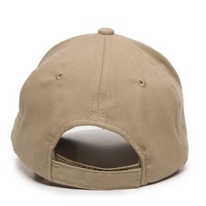 Structured Brushed Twill Cap w/Solid Back & Hook & Loop Tape