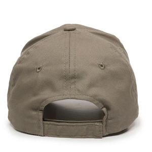 Structured Brushed Twill Cap w/Solid Back & Hook & Loop Tape