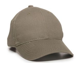 Structured Brushed Twill Cap w/Solid Back & Hook & Loop Tape