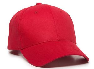 Structured Brushed Twill Cap w/Solid Back & Hook & Loop Tape