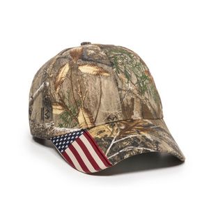 Structured Cap w/Camo Flag Visor Insert