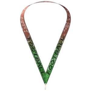 Sublimated Football Neckband w/ Quick Clip (7/8" X 34")