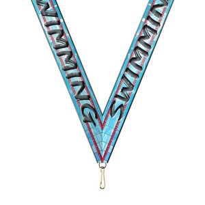 Sublimated Swimming Neckband w/ Quick Clip (7/8" X 34")